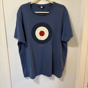 The Original Ben Sherman Target T-Shirt XL Blue Graphic Tee